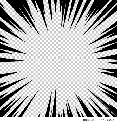 黒色の集中線のベクター素材 黒色の集中線のベクター素材 87705392