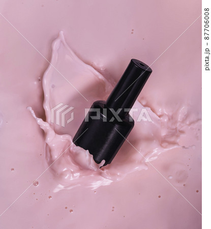 Splashes of nail polish froze in motion 87706008