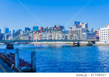 【東京の都市風景】両国付近の風景 87706027