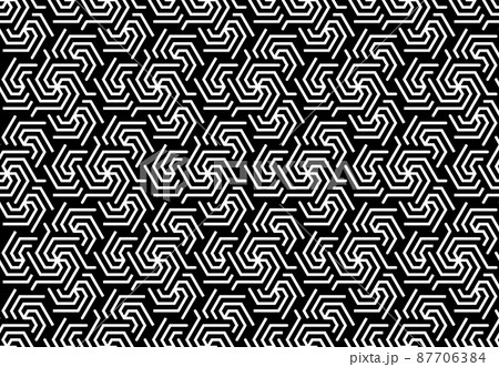 Abstract geometric pattern with stripes, lines. Seamless vector background. White and black ornament. Simple lattice graphic design Abstract geometric pattern with stripes, lines. Seamless vector background. White and black ornament. Simple lattice graphic design 87706384