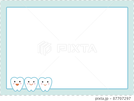 Simple and cute tooth character frame material Simple and cute tooth character frame material 87707297