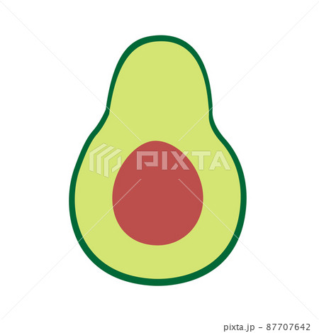 Vector flat hand drawn avocado 87707642