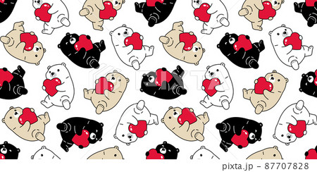 bear seamless pattern polar heart valentine vector teddy cartoon pet repeat wallpaper tile background doodle illustration design scarf isolated bear seamless pattern polar heart valentine vector teddy cartoon pet repeat wallpaper tile background doodle illustration design scarf isolated 87707828