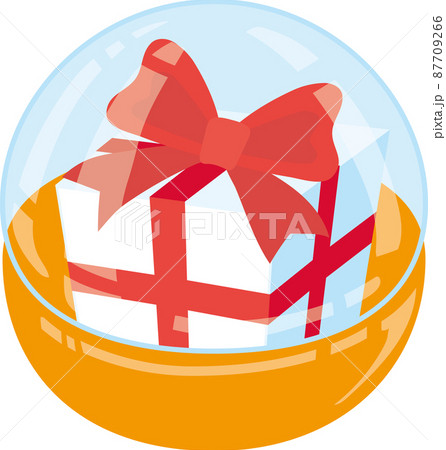 ガチャポンカプセルに入ったプレゼントボックス 87709266