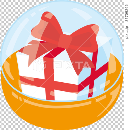 ガチャポンカプセルに入ったプレゼントボックス 87709266