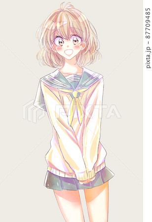 セーラー服の女子学生 87709485