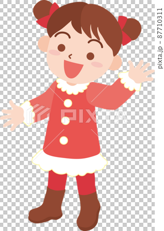サンタ衣装の女の子 87710311