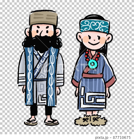 Ainu Illustration Person Ainu Vector 87710675