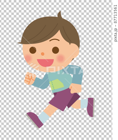 走る子供 87713561