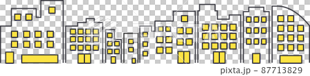 背景/零件材料矢量，用於說明建築物和公寓的城市景觀 87713829