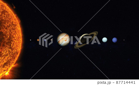 Solar system scale. Elements of this image furnished by NASA Solar system scale. Elements of this image furnished by NASA 87714441