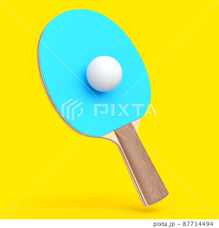 Blue ping pong racket for table tennis with... - Stock Illustration  [87714494] - PIXTA