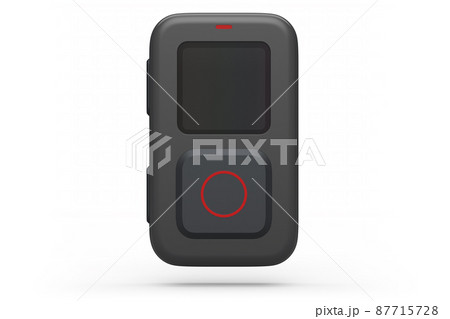 Remote controller for photo and video action camera on white background 87715728
