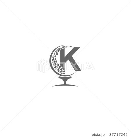 Letter K and golf ball icon logo design Letter K and golf ball icon logo design 87717242