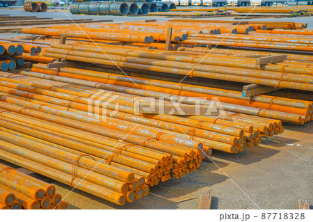 鉄骨の資材置き場 鉄骨の資材置き場 87718328