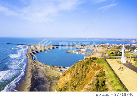 飯岡刑部岬と飯岡灯台（千葉県旭市）	 87718746