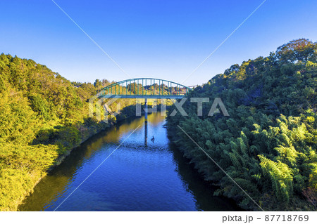 印旛捷水路 山田橋(手前)と市井橋(奥) 印旛捷水路 山田橋(手前)と市井橋(奥) 87718769