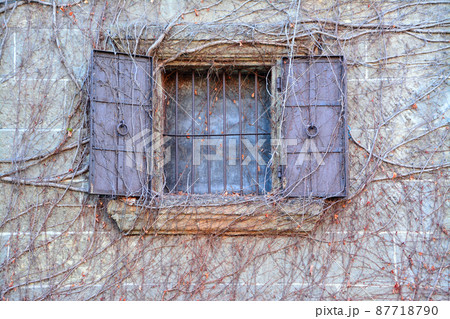 趣きある石造りの壁面 87718790