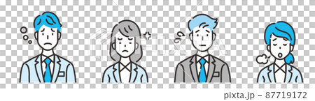 ビジネス　人物　ネガティブ　トラブル　問題 87719172