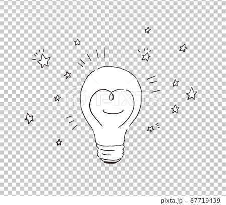 燈泡的形象和創意的靈感——手繪線條圖 87719439