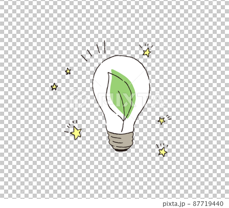 燈泡和生態圖像手繪線描 燈泡和生態圖像手繪線描 87719440