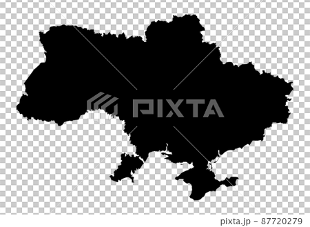Ukraine map painted black Ukraine map painted black 87720279