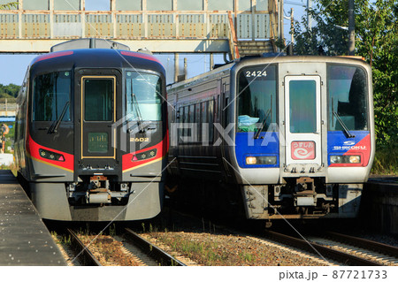 2600系とN2000系の行き違い(JR四国 特急「うずしお」) 2600系とN2000系の行き違い(JR四国 特急「うずしお」) 87721733