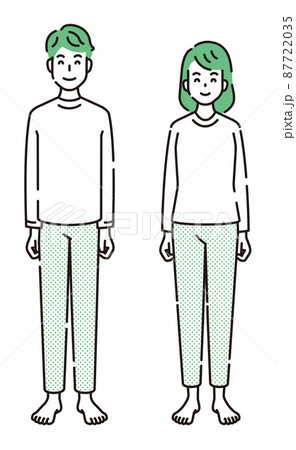 線画人物 87722035