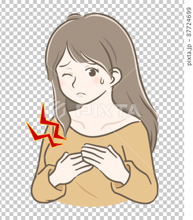 長發傷胸的年輕女子 長發傷胸的年輕女子 87724699