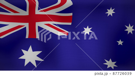 Image of waving flag of australia Image of waving flag of australia 87726039