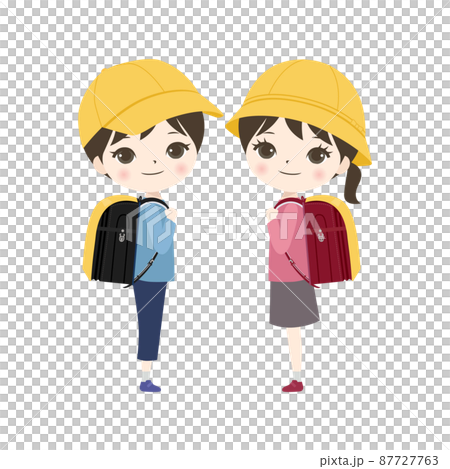 新一年生 男の子と女の子 桜なし 新一年生 男の子と女の子 桜なし 87727763