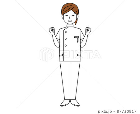 女性の看護師 医療従事者 イラスト 女性の看護師 医療従事者 イラスト 87730917