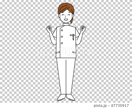 女性の看護師 医療従事者 イラスト 女性の看護師 医療従事者 イラスト 87730917
