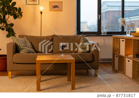 sofa with cushions at cozy home living room sofa with cushions at cozy home living room 87731817