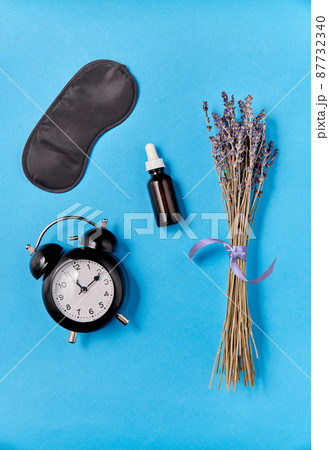alarm clock, eye sleeping mask and lavender oil alarm clock, eye sleeping mask and lavender oil 87732340