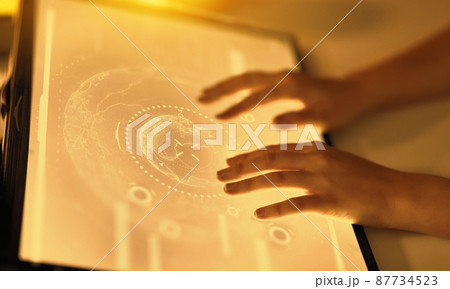 hands on led light tablet at night office hands on led light tablet at night office 87734523