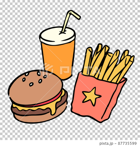 手繪漢堡套裝 87735599