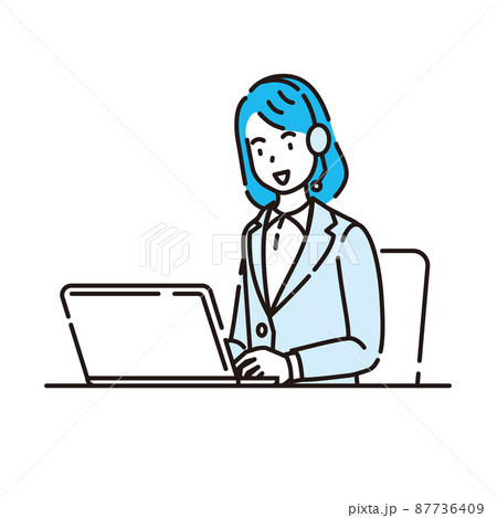 線画人物 87736409