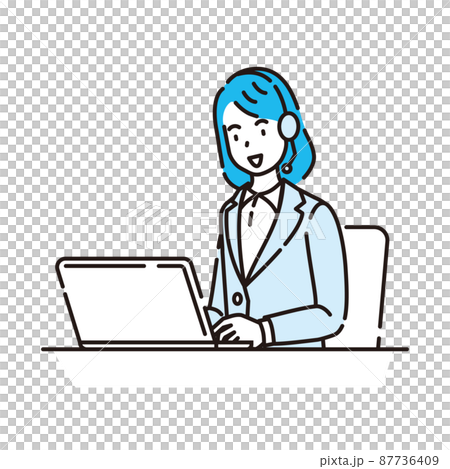 線画人物 87736409