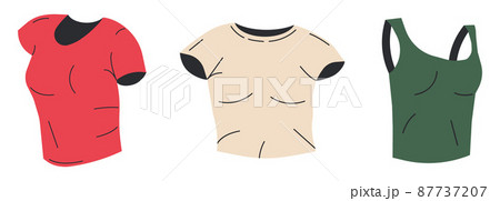 Different Women Top Clothes Isolated. Different Women Top Clothes Isolated. 87737207