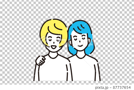 線画人物 87737654