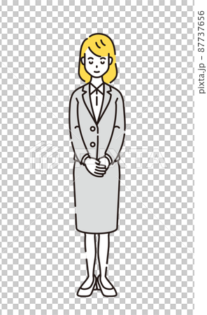 人物イラスト　線画 87737656