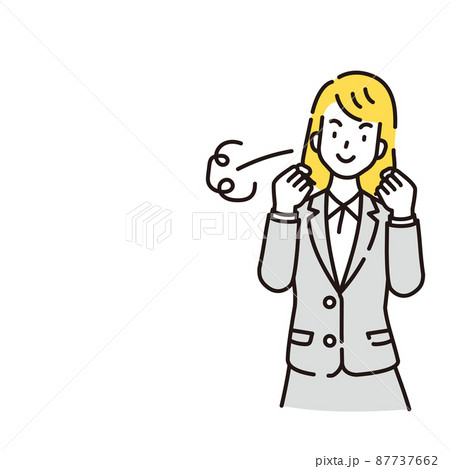 人物イラスト　線画 87737662