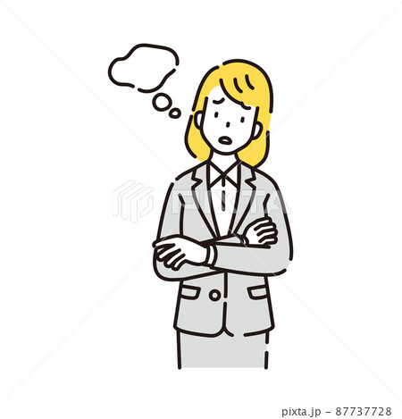 人物イラスト　線画 87737728