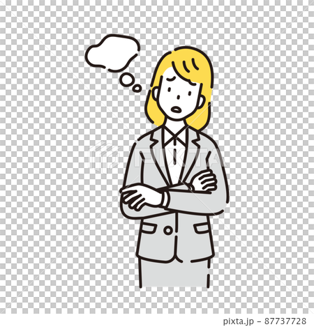 人物イラスト　線画 87737728