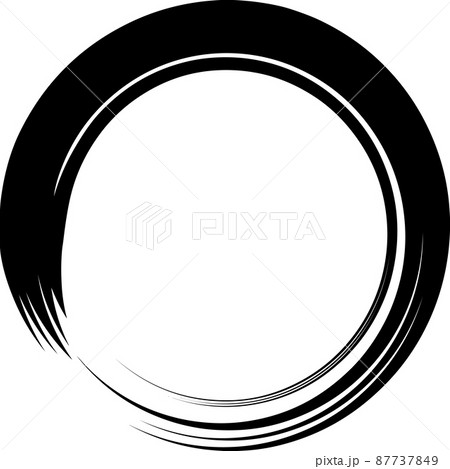 丸 円 黒 筆文字 丸 円 黒 筆文字 87737849