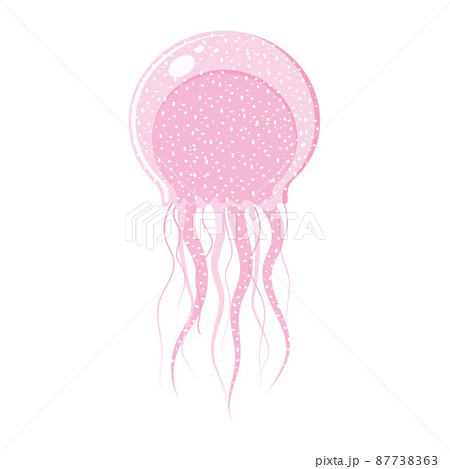 Isolated colored sea jellyfish in flat style on a white background, vector illustration Isolated colored sea jellyfish in flat style on a white background, vector illustration 87738363
