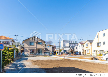 分譲住宅建築現場 87740106