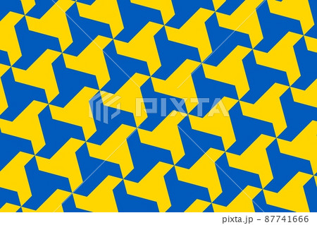 Geometric pattern in the colors of the national flag of Ukraine. The colors of Ukraine. 87741666
