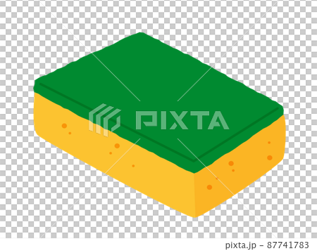 用於清潔和洗碗的海綿的矢量圖解 87741783